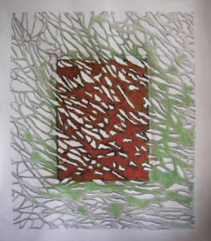 Painting: Pinparasol / Umbrella Pine Tree