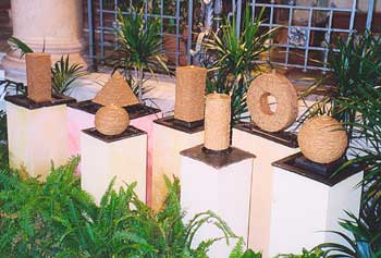 Fountains on display in Suresnes City Hall.